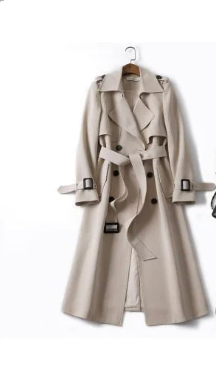 Mid length trench coat