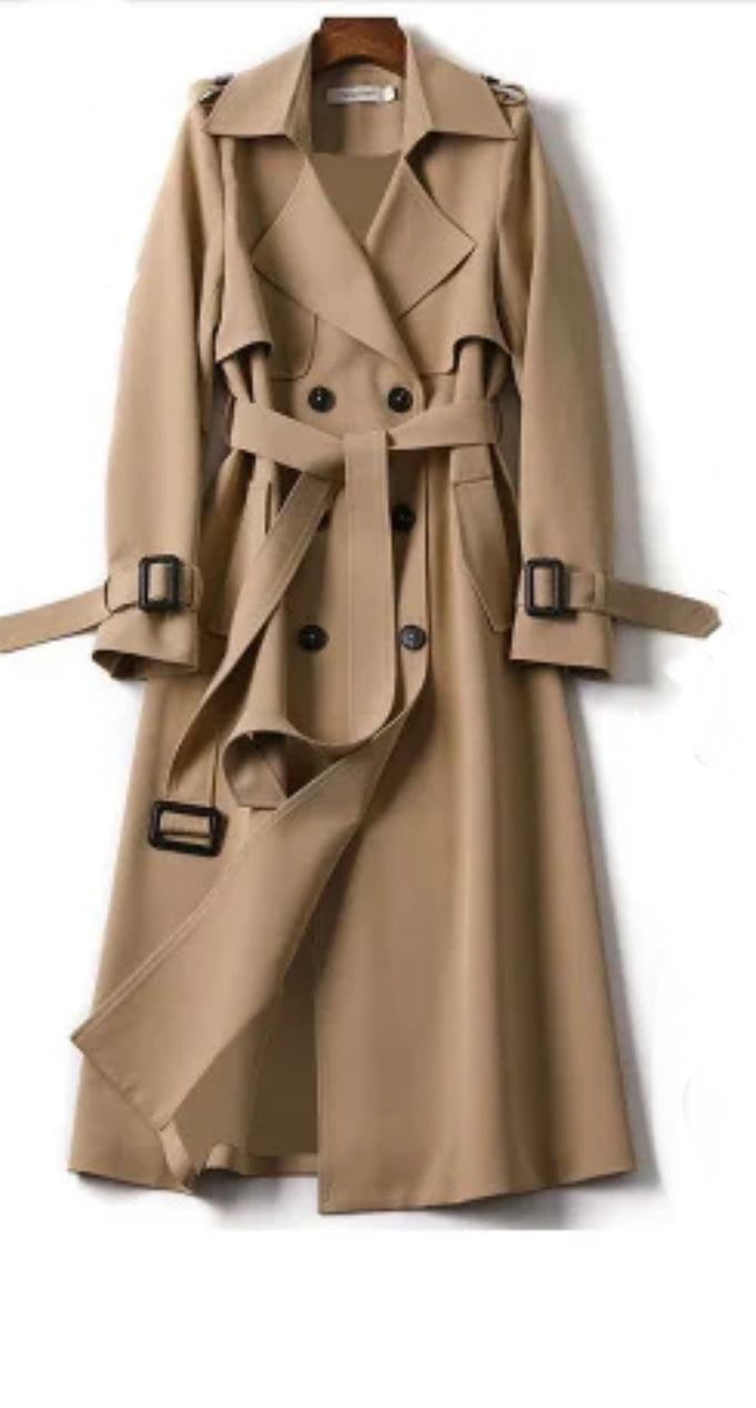 Mid length trench coat