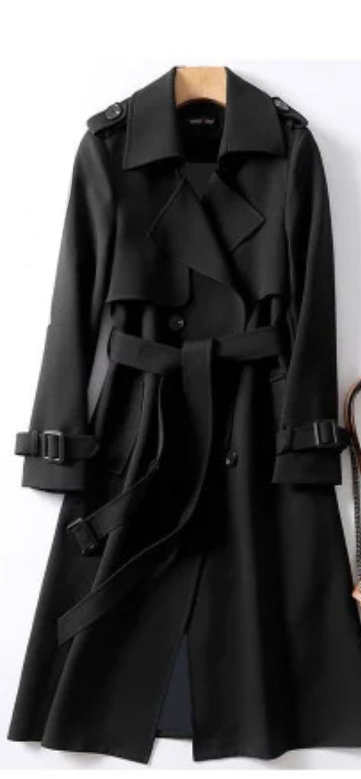Mid length trench coat