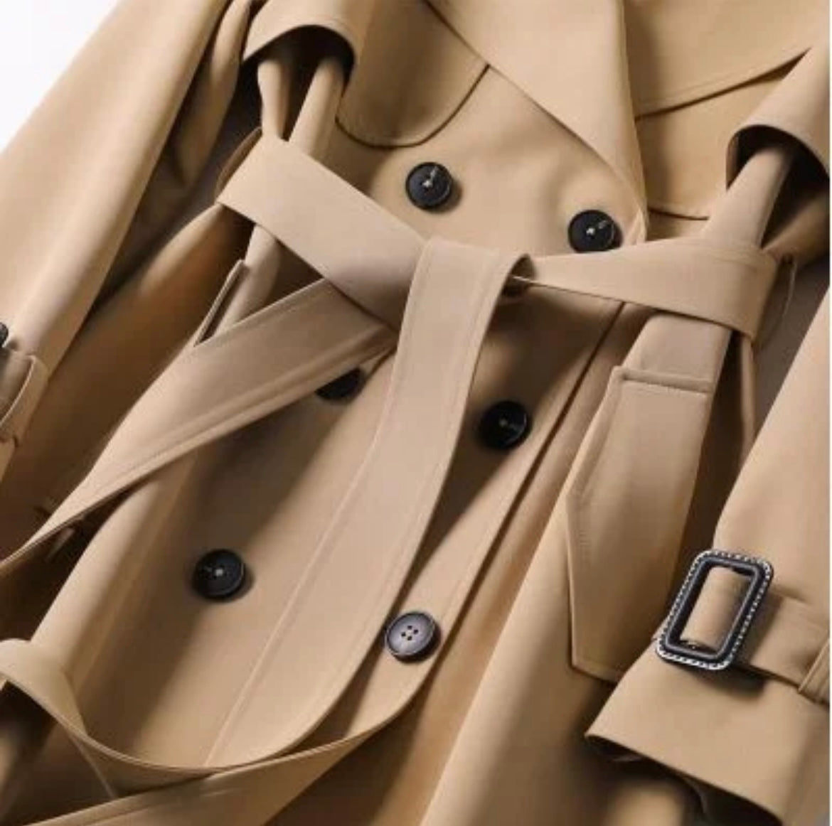 Mid length trench coat