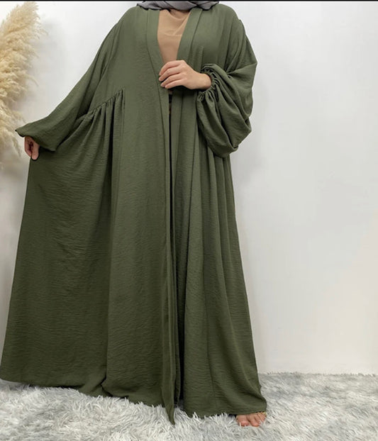 abaya kimono green