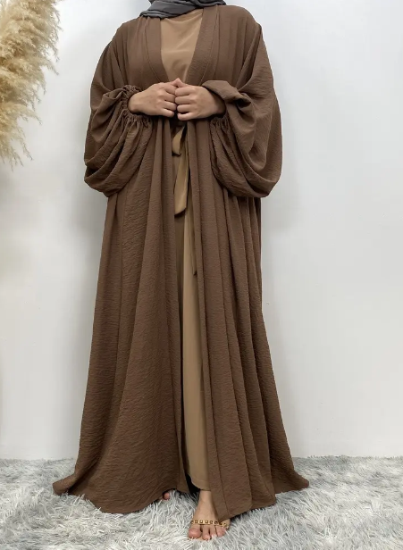 abaya kimono brown